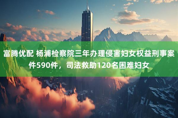 富腾优配 杨浦检察院三年办理侵害妇女权益刑事案件590件，司法救助120名困难妇女